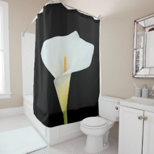 White Calla Lily Flower Backyard Garden Photo Shower Curtain