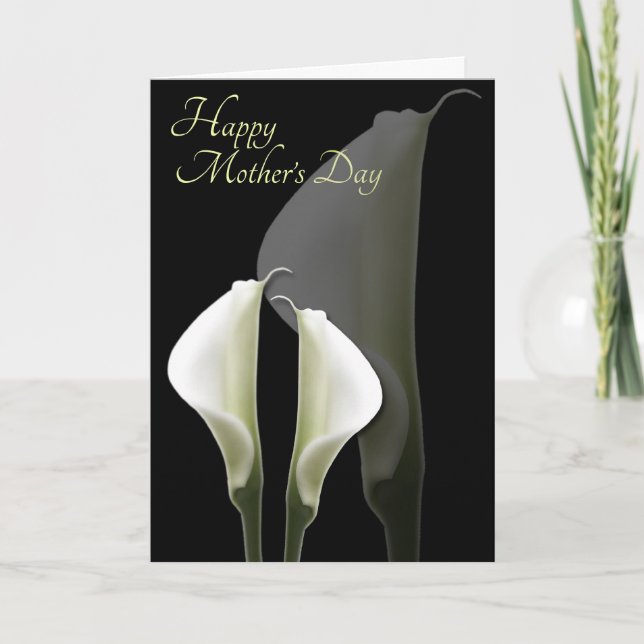 White Calla Lily Mother's Day Card (Front)