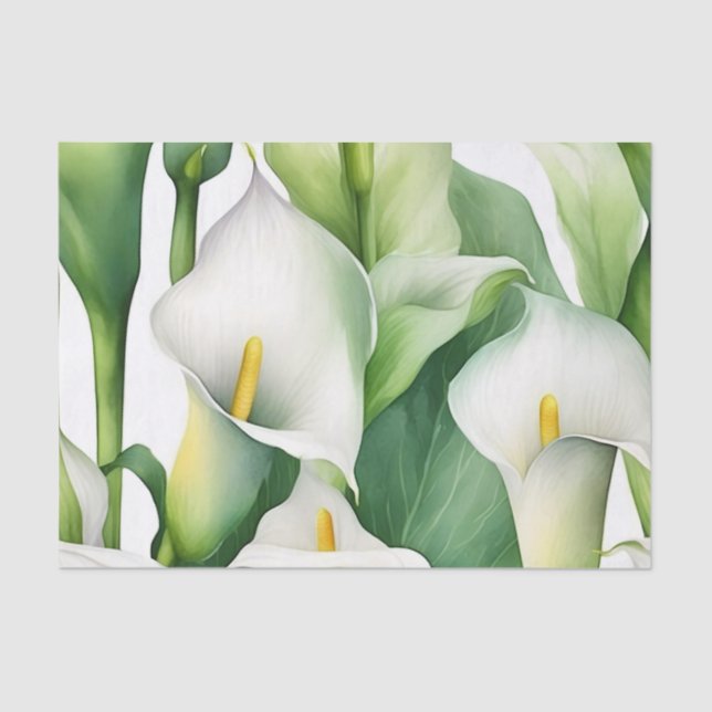 White Calla Lily Nature Tissue Paper (Front)