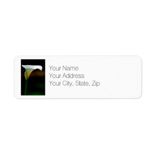 White Calla Lily Return Address Return Address Label
