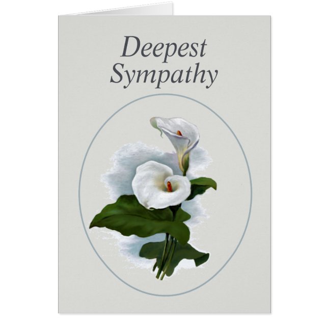 White Calla Lily, Sympathy, Loss of loved one (Front)
