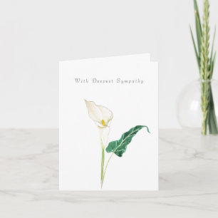 white calla lily Thinking Of You Sympathy Card