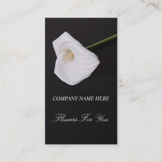 White callalilly Flowers For You Business card