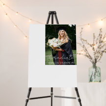 White Calligraphy Photo Graduation Guest Signature