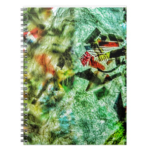 White calming abstract Spiral Photo Notebook,Mild Notebook