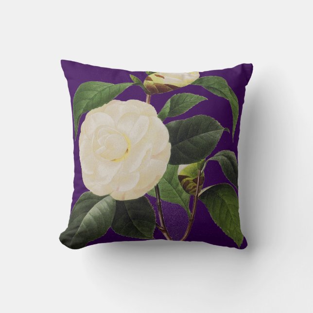 White Camellia, 1833 Cushion (Front)