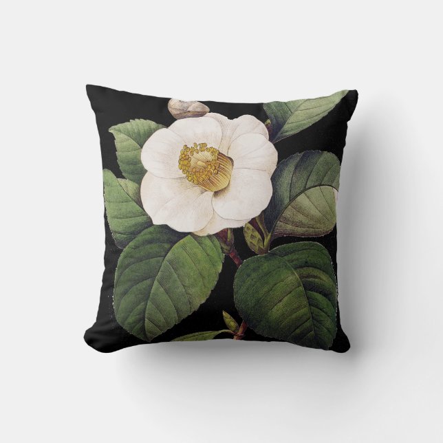 White Camellia Cushion (Front)