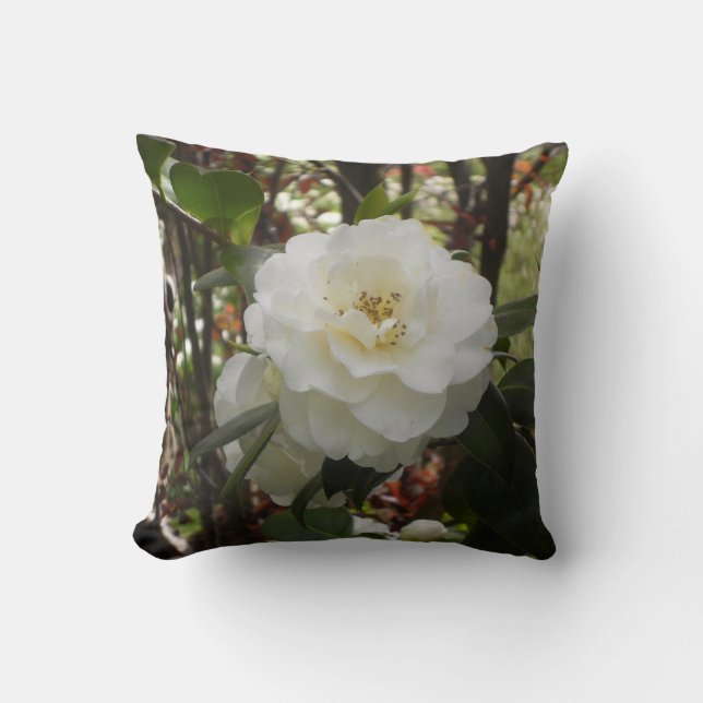 White camellia cushion (Front)
