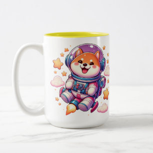 White camping cup. Realistic mug mockup template 