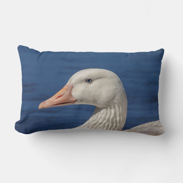 White Canadian Goose Lumbar Cushion (Front)