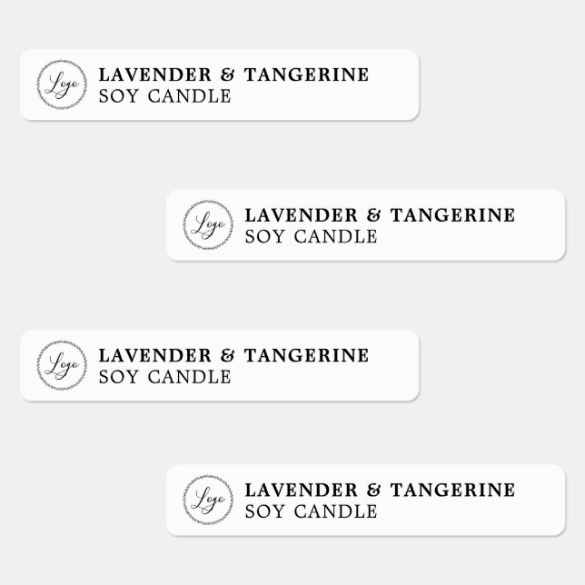 White Candle Tamper-proof Seal Your Logo Labels (Group)