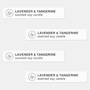 White Candle Tamper-proof Seal Your Logo Labels