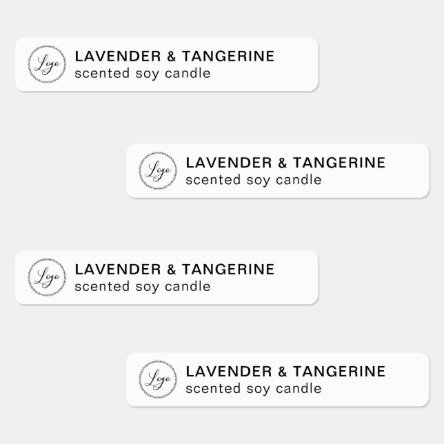 White Candle Tamper-proof Seal Your Logo Labels (Group)