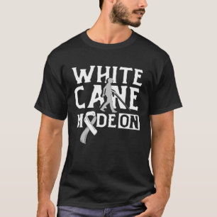 White Cane Mode On Braille Blind Spot Blindness Aw T-Shirt