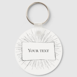 White Canvas Note Key Ring