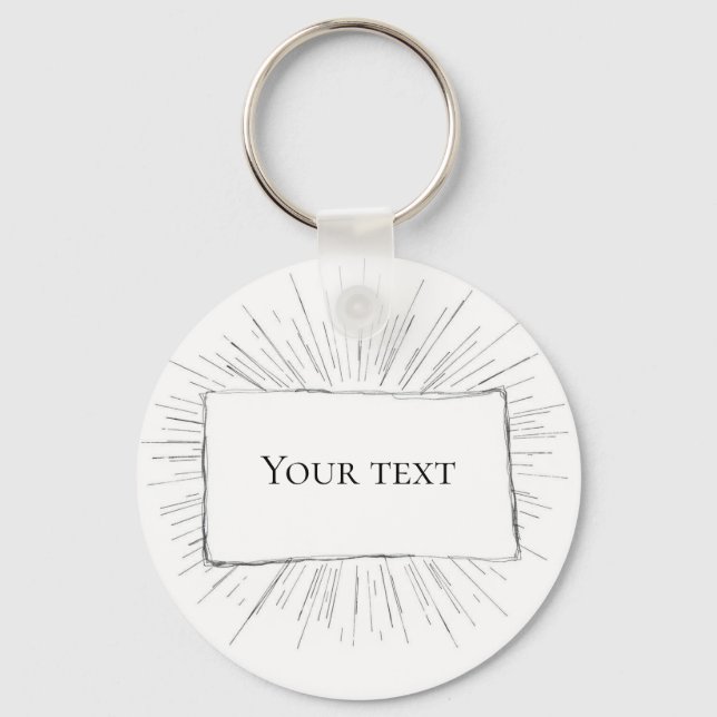 White Canvas Note Key Ring (Front)