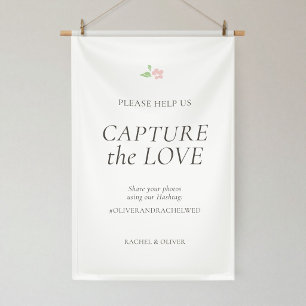 White   Capture the Love Wedding  Banner