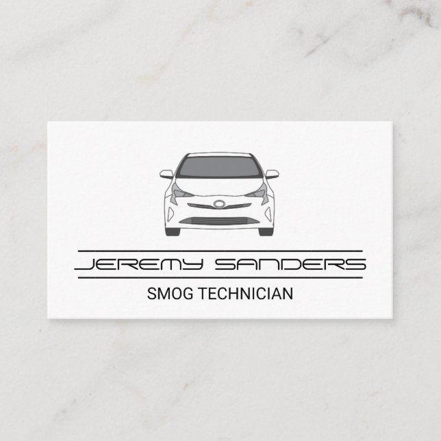 White Car | Auto Business Card (Front)