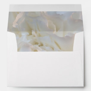 White Carnation Floral Envelopes