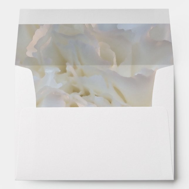 White Carnation Floral Envelopes (Back (Bottom))