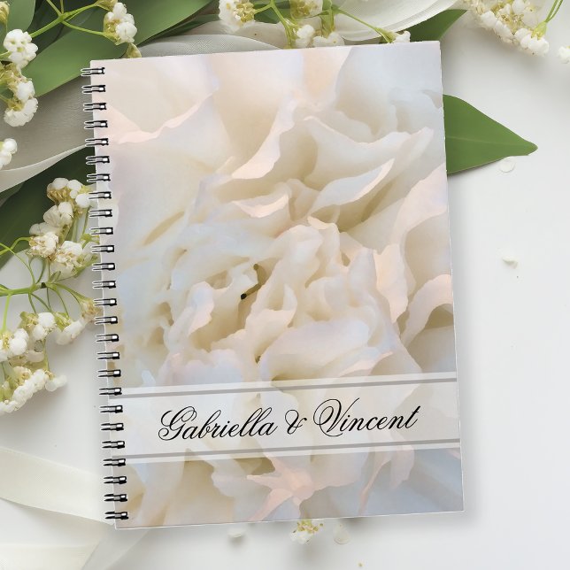 White Carnation Floral Wedding Notebook (Creator Uploaded)