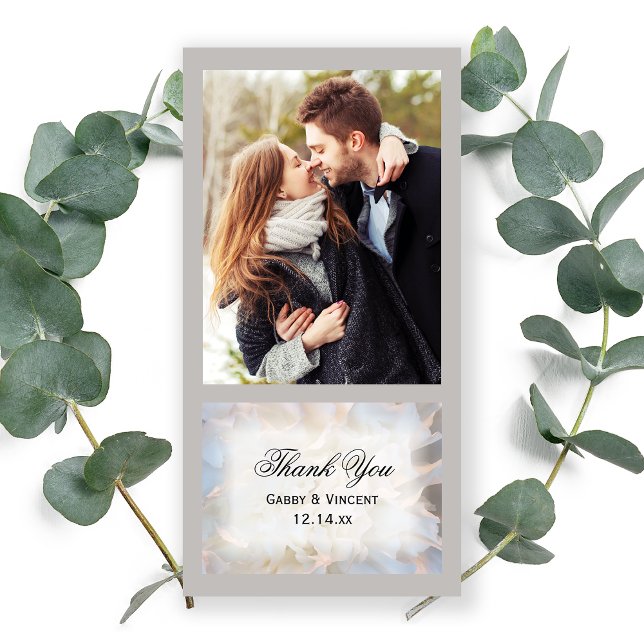 White Carnation Floral Wedding Thank You Card (Creator Uploaded)