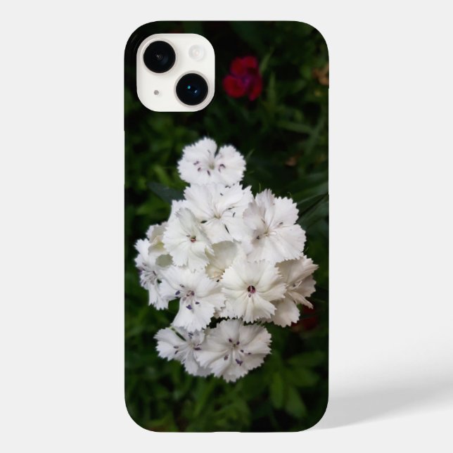 White Carnation Flowers Case-Mate iPhone Case (Back)