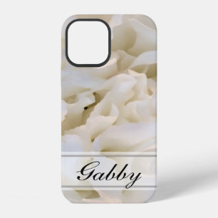 White Carnations Floral iPhone 12 Case