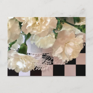 White Carnations Postcard