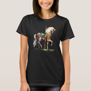 White Carousel Horse T-Shirt