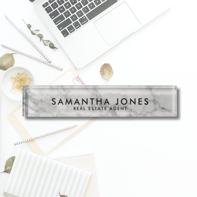 White Carrara Marble Classic Personalised  Nameplate (White Carrara Marble Classic Personalised Nameplate
)