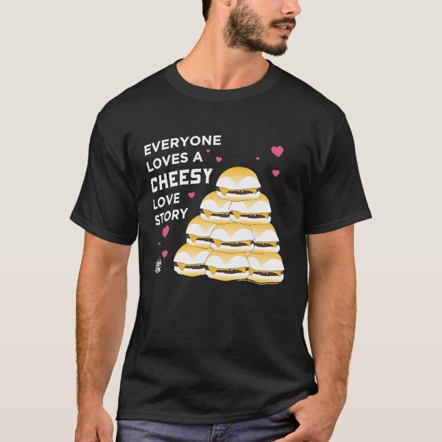 White Castle Cheesy Valentine Slider Tower T-Shirt (Front)