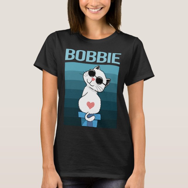 White Cat - Bobbie Name T-Shirt (Front)