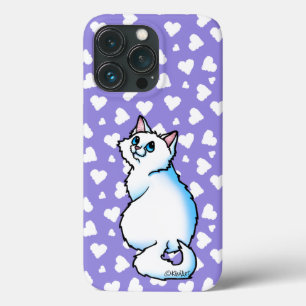 White Cat iPhone 13 Pro Case