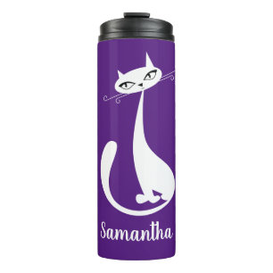 White Cat Design Thermal Tumbler