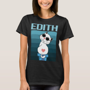 White Cat - Edith Name T-Shirt