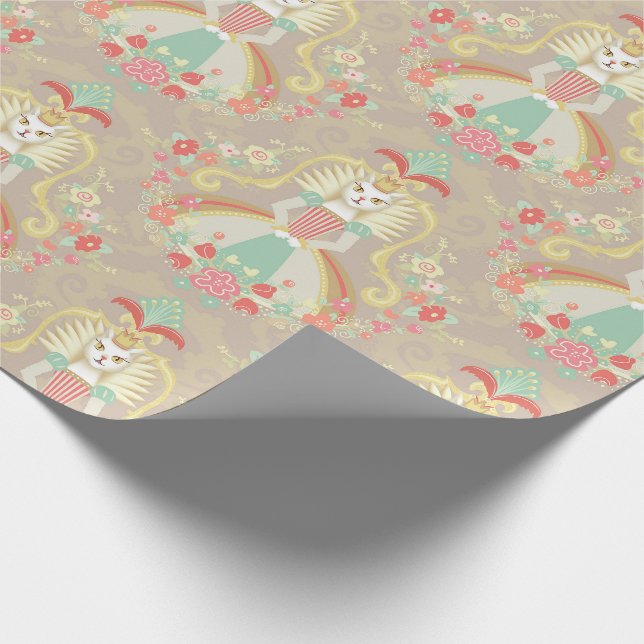 White Cat Fairy tale Wrapping paper (Corner)
