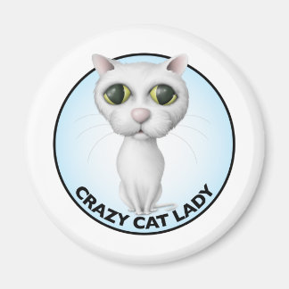 White Cat - I Love My Grandcat Magnet