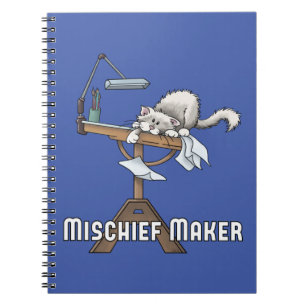  White Cat Mischief Maker     Notebook