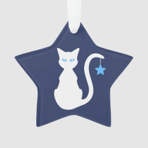 White Cat Ornament