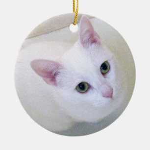 White Cat Ornament