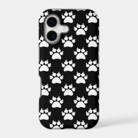 White Cat Paws And Claws Pattern Print