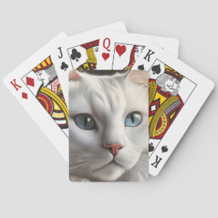 White Cat Playing Cards