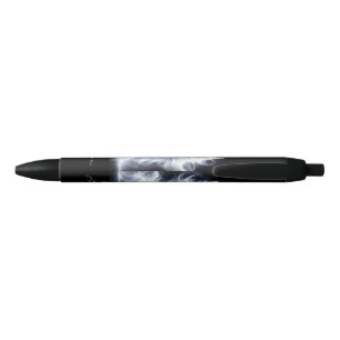 White cat Purrrfect Black Ink Pen