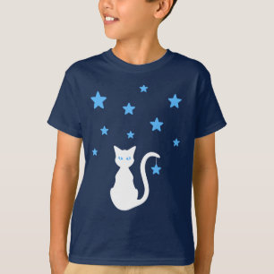 White Cat Stars T-Shirt (Child)