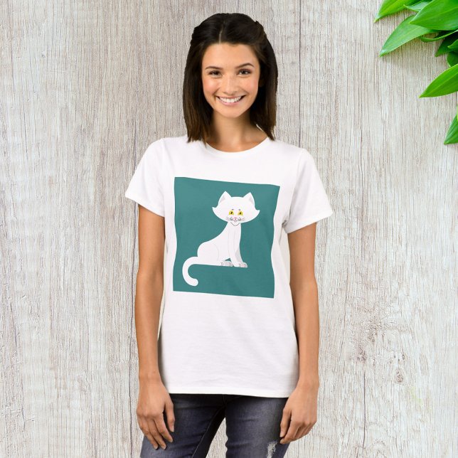 White Cat T-Shirt (Creator Uploaded)