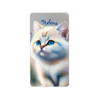white cat with blue eyes