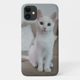 White cat   Zazzle_Growshop. iPhone 11 Case