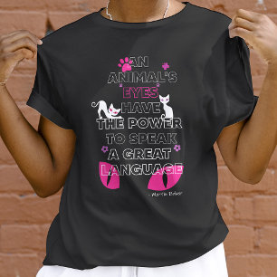White Cats Eyes, Martin Buber Quote Cute Pets Eyes T-Shirt