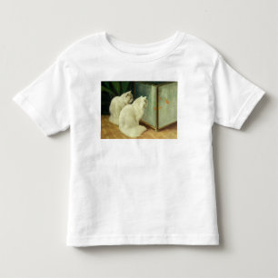 White Cats Watching Goldfish Toddler T-Shirt